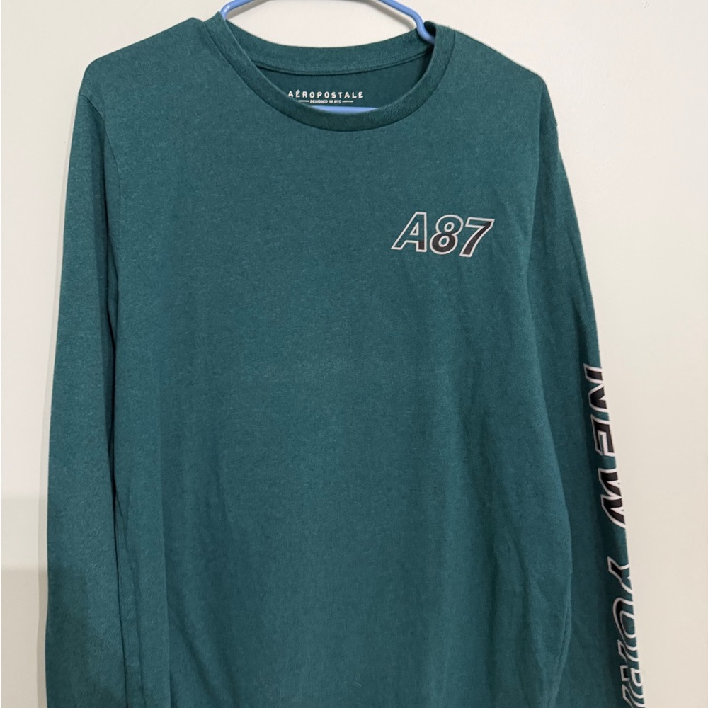 Aeropostale A87 Teal Long Sleeve Tee
